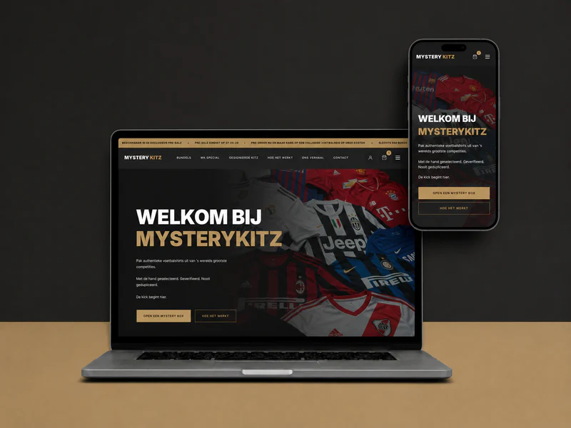 MYSTERYKITZ Shopify webshop gemaakt door Click2Clients