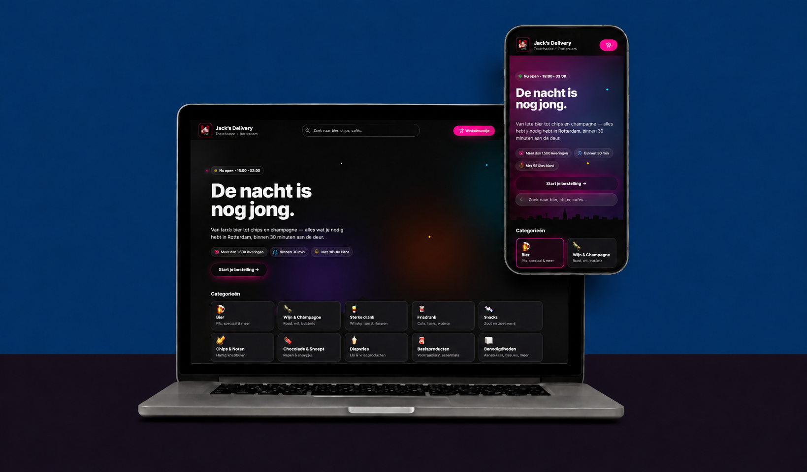 Jack's Delivery Shopify webshop preview-concept gemaakt door Click2Clients