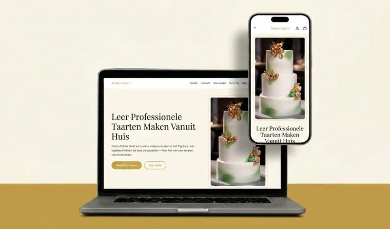 Desta Cake Shopify website gemaakt door Click2Clients