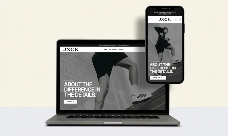 JXCK Shopify webshop gemaakt door Click2Clients